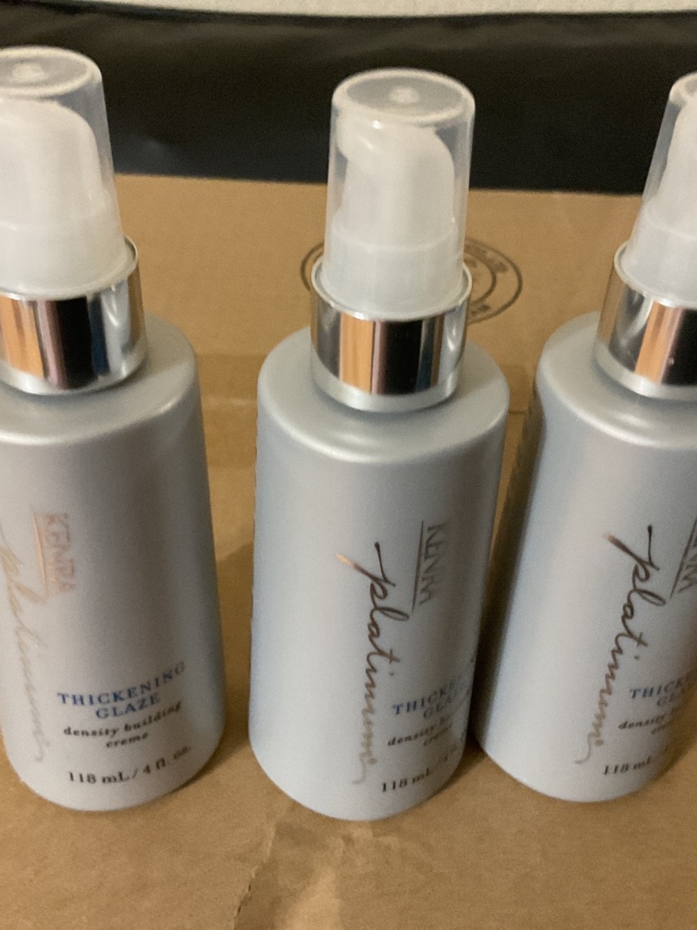 Kenra Platinum Thickening Glaze Density Building Creme 4 oz Lot of 3